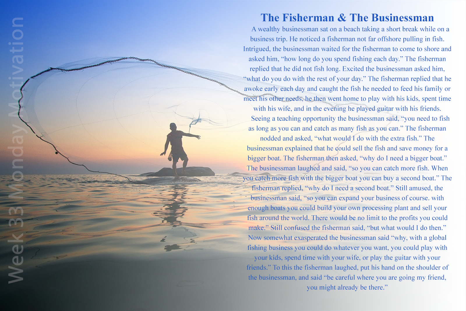 Week 33 Fisherman Parable